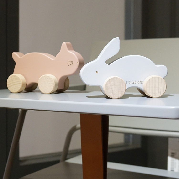 木製動物造型嚕嚕車 